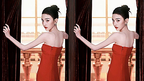 宋祖儿一红裙造型